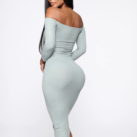 Fashion Nova Sage Bodycon Dress - Picture 4 of 11